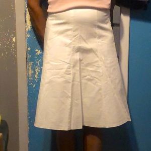 White flare skirt